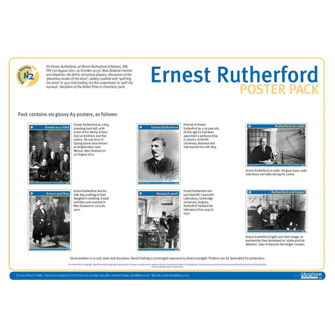 Ernest Rutherford Poster Pack DIGITAL FILE